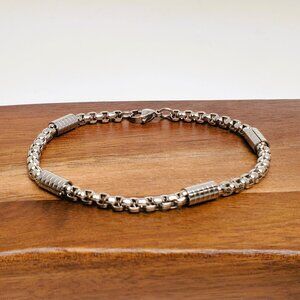 8" Womens 14K White Gold Chain Link Bracelet 14 Karat Silver Streetwear Jewelry